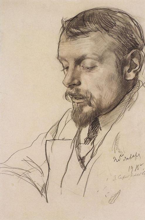 zinaida-serebriakova - Portrait of Boris Serebryakov