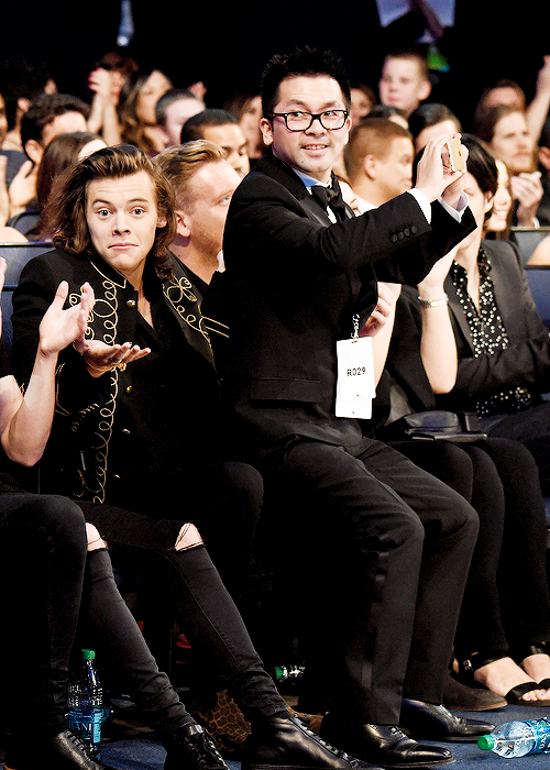 Harry and Wang Taili at the 2014 American Music Awards