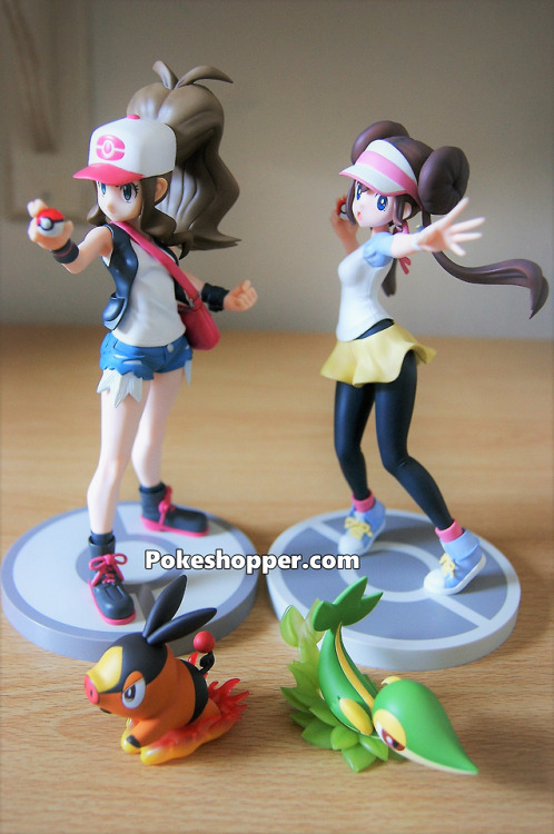 Pokémon ARFTX J series figurines of Rosa with Snivy & Hilda...