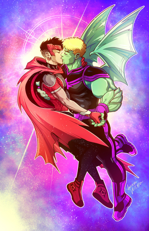 lucianovecchio - Wiccan and Hulkling - The Visible KissA...