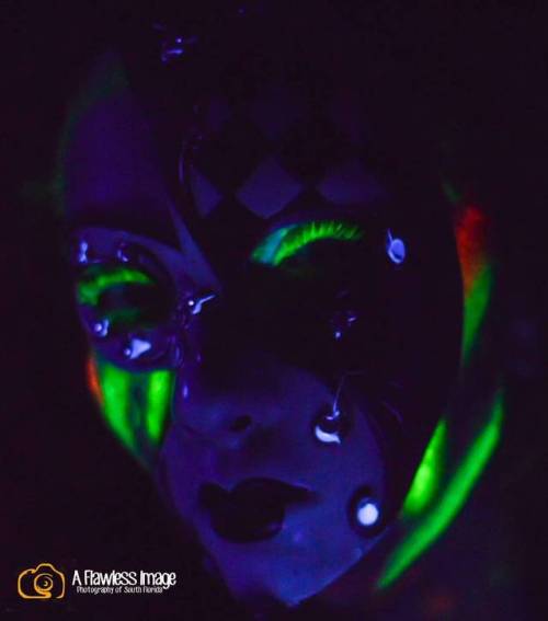 Black light makeup shoot with @angeenicolee taken at A Flawless...