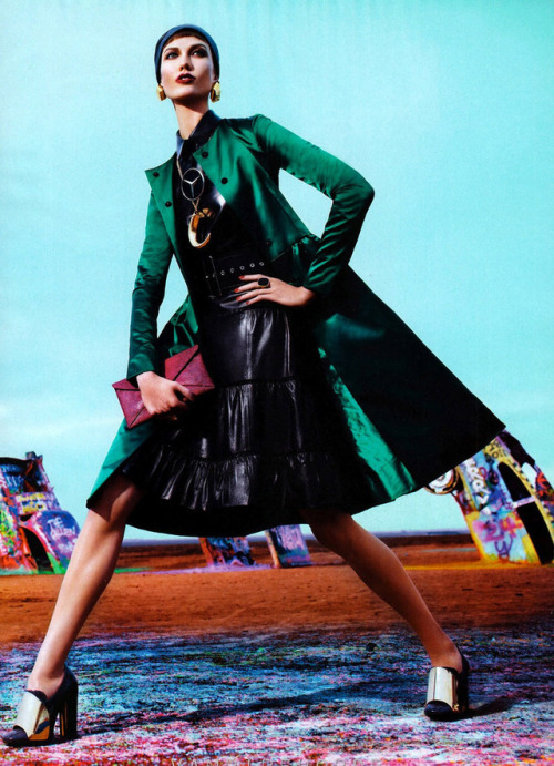 designerleather:Karlie Kloss for Vogue - Michael Kors leather...
