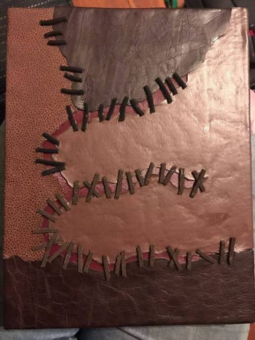 I made a Necronomicon sketchbook out of the flesh of my enemies.