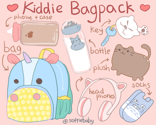 softiebabyarchive:kiddie things bagpack! (dont remove caption...