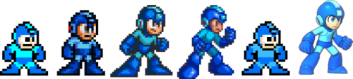 geno2925 - pictures of “how mega man has changed over the years”...