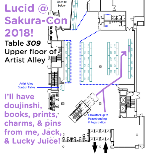 misslucid:Yoo I’ll be at Sakura-Con this weekend! Table 309 in...