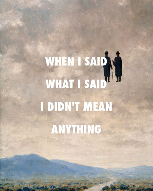 thenationalyrics - The Art of Conversation (1963), René Magritte /...