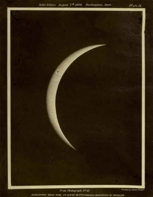 humanoidhistory - A solar eclipse, observed from Burlington,...