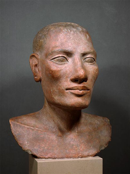 grandegyptianmuseum - Head of a man, ‘Salt’s Head’ (painted...