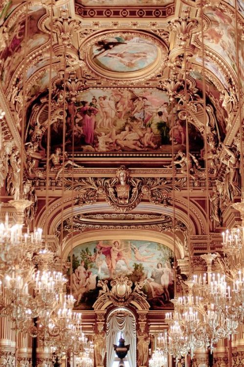catchingtearsinrain:The Palais Garnier Opera House in Paris....