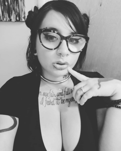 Spaced out with space buns#gothgoth #gothicc #girlswithglasses...