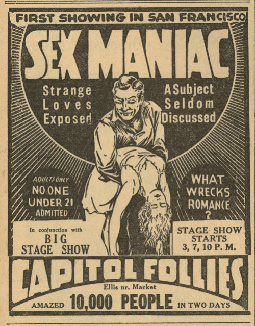 spiritualusty - spicyhorror - Sex Maniac (1934)Woohoo! SF!