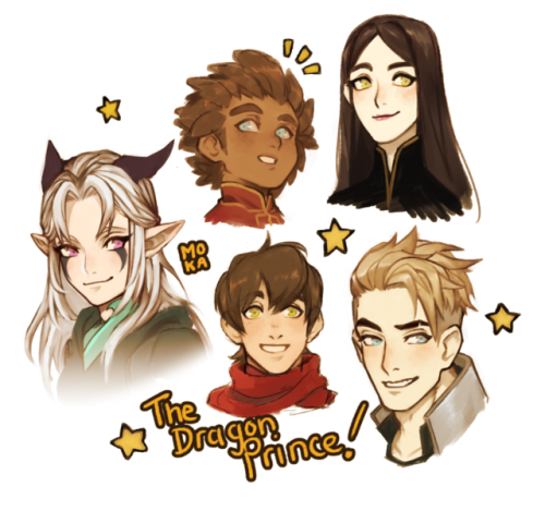 coffeebear-sama:Doodled some favourites from The Dragon PrinceI...
