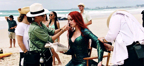 justiceleague - Amber Heard on set of Aquaman (2018)