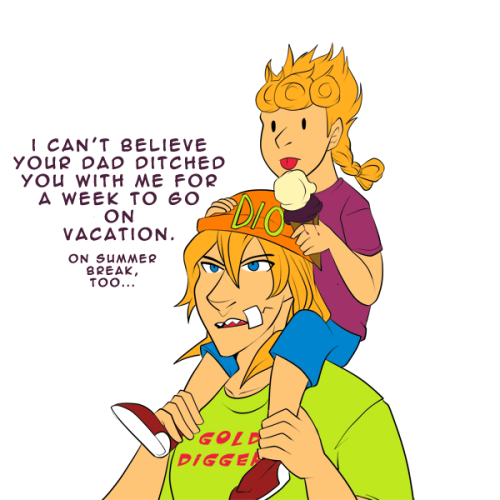 giornos - AU where diego is a shitty college-age uncle to giorno