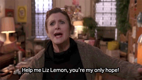 Image result for carrie fisher 30 rock quotes gif