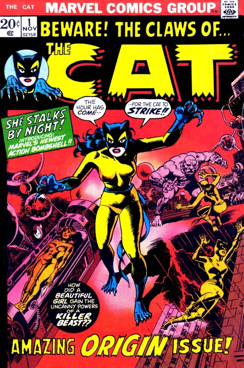 comicbookcovers:The Cat #1, November 1972, cover by Marie...