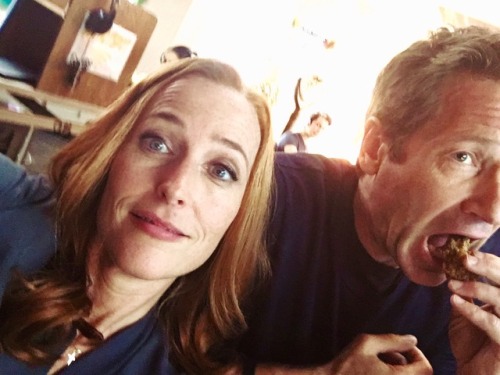 gillianaofficial - Eating my muffin. #bts #TheXFiles