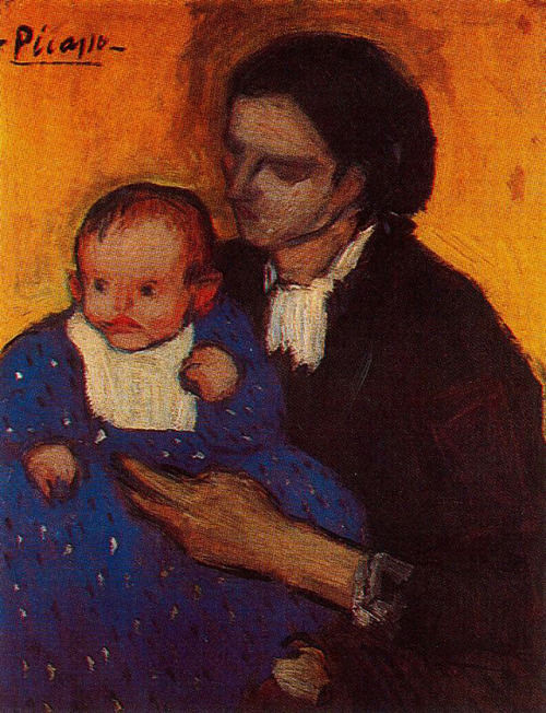 expressionism-art - Woman with child, Pablo Picasso