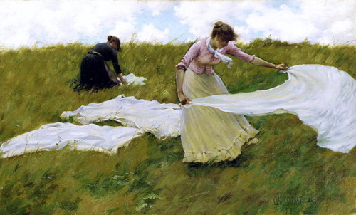 spoutziki-art - A Breezy Day by Charles Courtney Curran - 1887