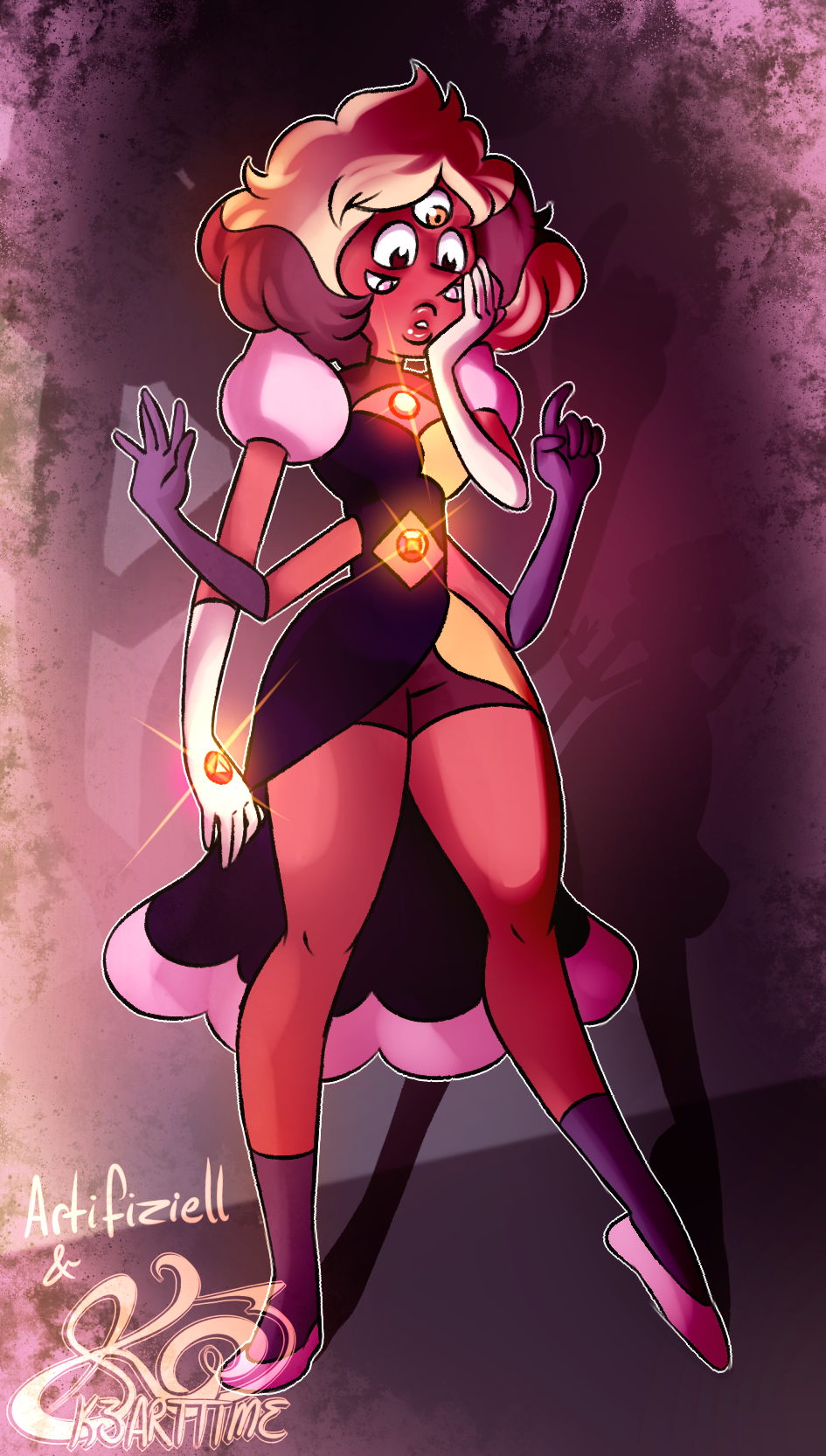 @artifiziell was kind enough to let me color and post her cute sardonyx fusion of padparadscha and rhodonite! heres her original sketch >>>...