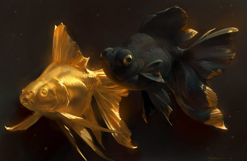 awesomedigitalart - Golden Fishes by Mr–Jack