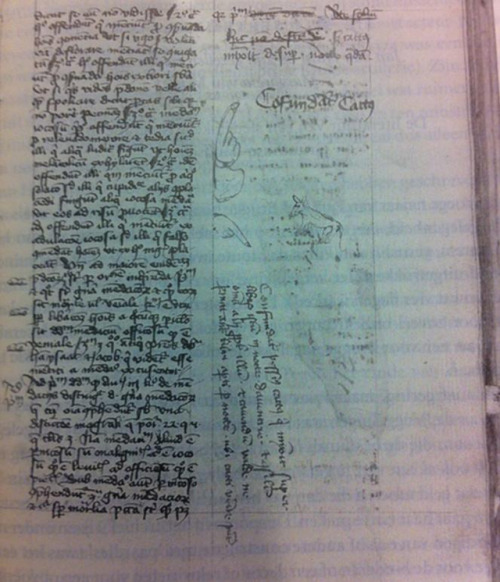 historyarchaeologyartefacts - Manuscript page peed on by the cat...