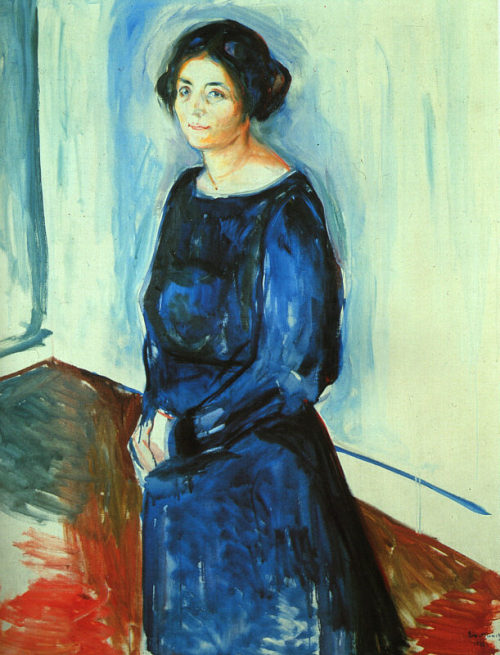 expressionism-art - Woman in Blue (Frau Barth), 1921, Edvard...