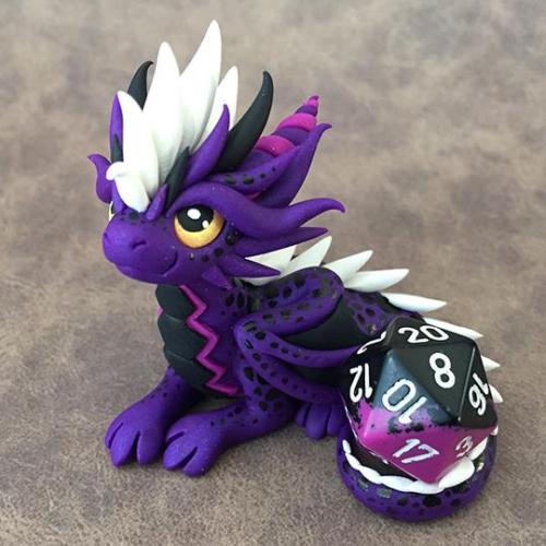 chibidragons - Purple Dice Dragon by Dragons & Beasties