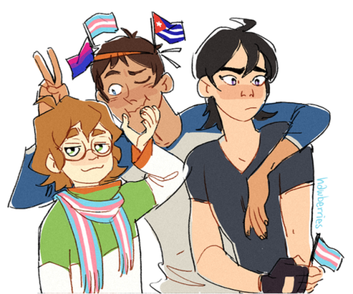 hawberries - pidge is a trans girl, lance is a trans boy, and...