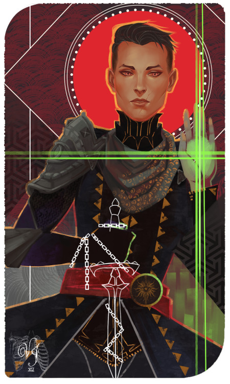 viciousjay-art - My Inquisitor Ash Trevalyan tarot card.