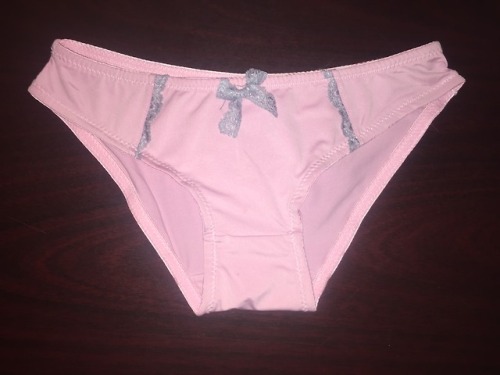“ella wunder wear” Pink Panties with Grey Trim #F,L,01,03
