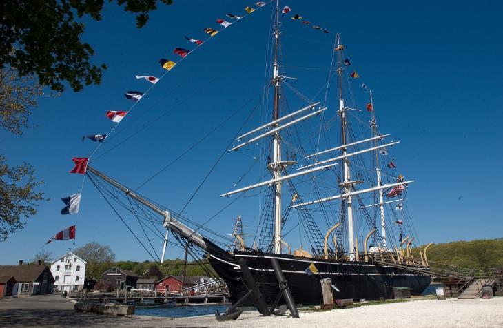 The Charles W. Morgan is a wooden whaling sailing ship and the only one of its kind in the world. At the time of its construction there were more than 730 ships of this type.
On 21 July 1841, the full ship was launched at the Jethro & Zachariah...