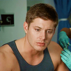 Jensen’s shoulders and back in “My Bloody Valentine”.