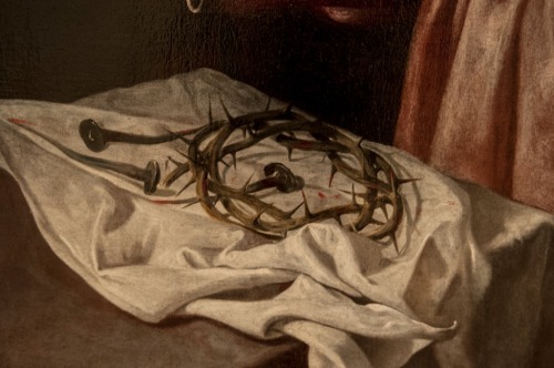 oo111111 - Detail from The Virgin Contemplating Instruments of...