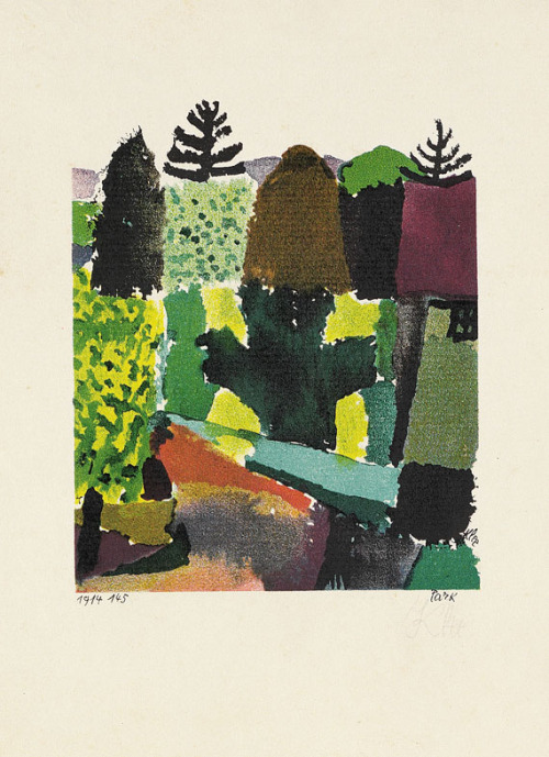 expressionism-art - Park, 1920, Paul KleeSize - 10.3x12.7 cm
