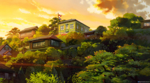 ghibli-collector - Hue Cycle Skies of Studio Ghibli’s From Up On...