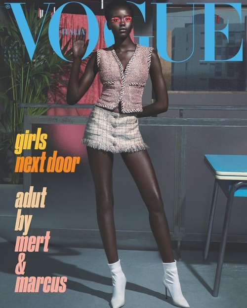 distantvoices - Adut Akech for Vogue Italia April 2018 by Mert...