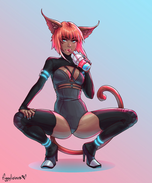 figgylicious - Commission for @shannachka of her Caracal girl...