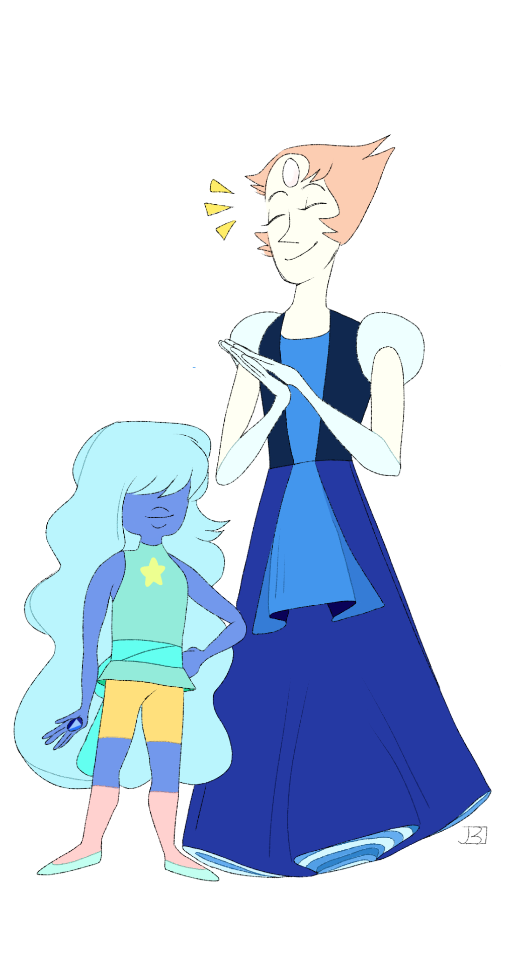 pearl and sapphire outfit swap! my two favourite gems hehe