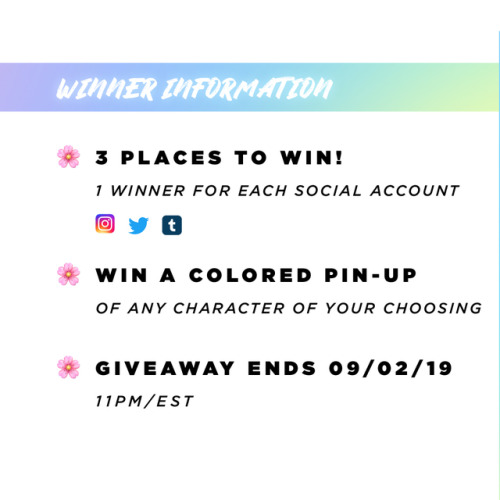 racchoi:End of summer art giveaway! Rules are simple ✿ Must...