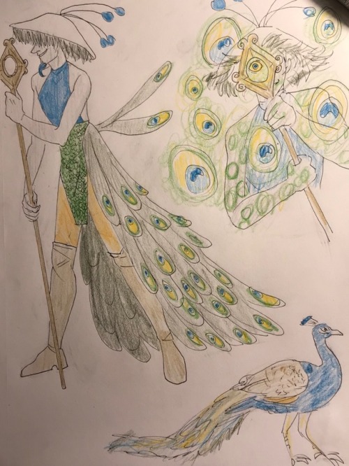 “Peacock”Thought up a vain illusion wizard, which I then drew...