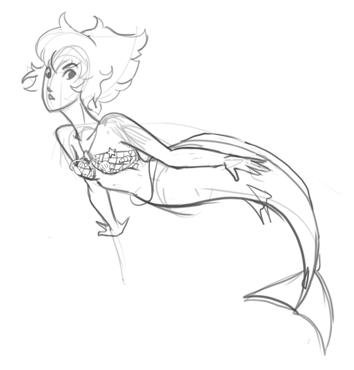 I had to draw lapis as a mermaid too!!!