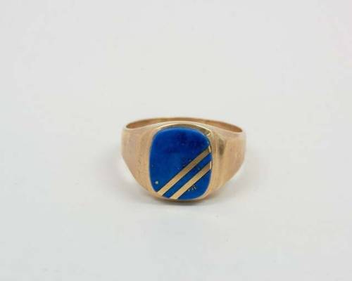 allaboutrings - 10k Yellow Gold Lapis Ring