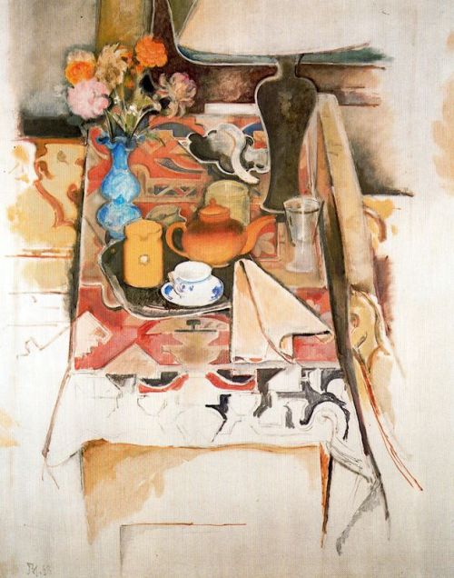 artist-balthus - Still Life with Lamp, 1958, BalthusSize - 162x130...