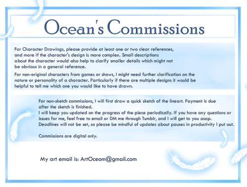 ocean-kun - Opening proper commissions (instead of my desperate...