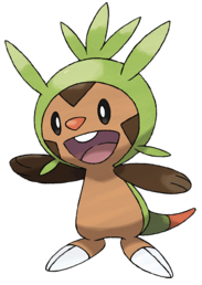 Official art of Chespin by Ken Sugimori.