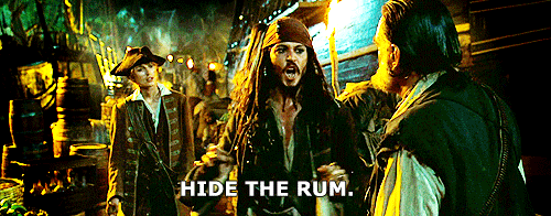 Image result for why is the rum always gone gif