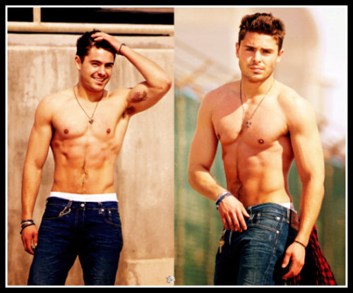 glamboyl:Zac Efron Bare Chest and Blue Jeans requested by Chase....
