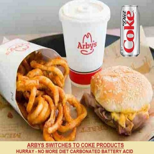 @Arbys switches to @Coke products - Hurray #UMN GG #Boomers...